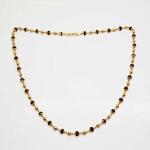 India Rudraksha Bead 22k Yellow Gold Chain Necklace 24" Long